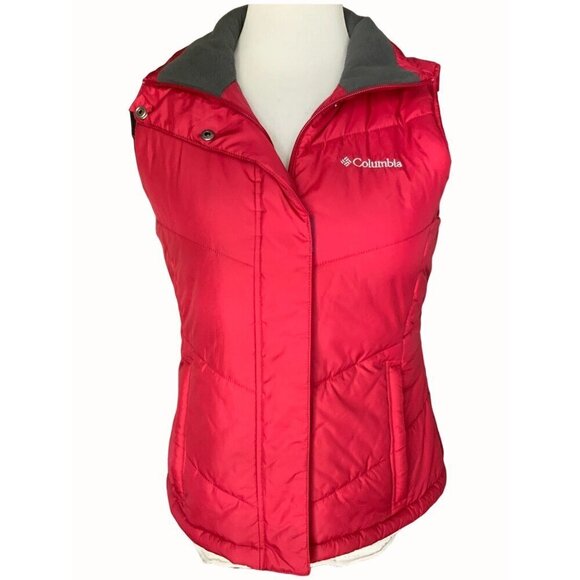 Columbia Jackets & Blazers - Columbia Womens Red Puffer Vest Small Fleece Lined Outerwear Warm Winter Jacket